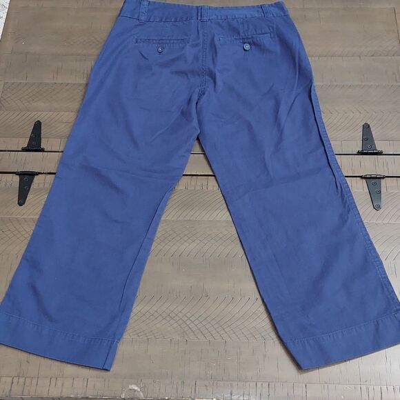Lilly Pulitzer Cropped Blue Pants Sz 4 - Picture 4 of 8